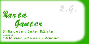 marta ganter business card